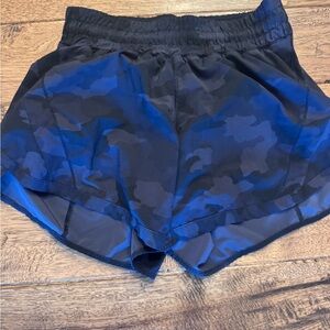 lululemon athletica Black and Blue Camo Shorts